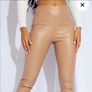 Pretty little thing leather leggings
